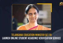 Telangana Education Minister Set To Launch Online Student Academic Verification Service,Student Academic Verification Service,Minister Sabitha Indra Reddy,Minister To Launch Portal,Portal For Verification of Fake Certificates,Mango News,Mango News Telugu,Fake Certificates in Telangana,CM KCR, KTR, Kalavakuntla Kavitha, Telanagana TRS,K Chandra Shekar Rao,Kalavakuntla Taraka Rama Rao,TRS Latest News And Updates, Bharat Rashtra Samithi,TRS Party