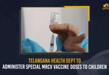 Telangana Health Dept To Administer Special MRCV Vaccine Doses To Children,TS Health Dept,Telangana Health Dept,MRCV Vaccine,Mango News,Mango News Telugu,National Operational Guidelines,Administer One Additional Dose,Centre Alerts States On Measles,MR Vaccine Dose Schedule,Measles-Rubella,Measles-Rubella Vaccine,Measles Rubella Vaccine,MR Vaccine,MR Vaccine Dose,Measles-Rubella Latest News and Updates,Telangana Latest News and Live Updates