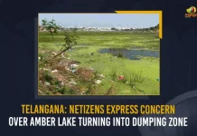 Telangana Netizens Express Concern Over Amber Lake Turning Into Dumping Zone,Telangana Netizens,Amber Lake,Amber Lake Turning Into Dumping Zone,Telangana Netizens Comments,Mango News,Mango News Telugu,CM KCR News And Live Updates, Telangna Congress Party, Telangna BJP Party, YSRTP,TRS Party, BRS Party, Telangana Latest News And Updates,Telangana Politics, Telangana Political News And Updates,Telangana Minister KTR