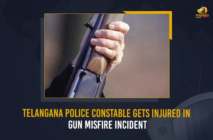 Telangana Police Constable Gets Injured In Gun Misfire Incident,Constable Injured As Rifle Misfires,Constable Injured Severely,Telangana Police Constable,Mango News,Mango News Telugu,Constable Gets Injured In Gun Misfire Incident,Gun Misfire Incident,Telangana Gun Misfire Incident,Telangana Police Latest News And Updates,Telangana Police News And Live Updates,Constable Injured As Rifle Misfires,Constable Dies As Gun Misfires