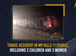 Tragic Accident In MP Kills 11 People Including 2 Children And 3 Women, Tragic Accident In MP Kills 11 People, Including 2 Children And 3 Women, Tragic Accident In MP , 11 Killed In Road Accident MP,11 Killed In Road Accident , Mango News, Mango News Telugu, 11 Killed After Accident, 11 Killed In Road Accident, Tragic Accident In MP Today, Tragic Accident In MP , Kerala Accident 11 Injured, MP Latest News And Updates