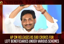 AP CM Releases Rs 590 Crores For Left Beneficiaries Under Various Schemes,AP CM Releases Rs 590 Crores,Left Beneficiaries,Under Various Schemes,Mango News,Ysr Raithu Bharosa,Fee Reimbursement,Youth Employment & Job Creation,Arogyasri,Ysr Jalayagnam,Ban On Alcohol,Amma Vodi,Ysr Asara,Ysr Cheyuta,Housing For All Poor,Jagan Schemes List 2022,Ap Government Schemes List 2022 Pdf Download,Jagan Schemes List,Ap Govt Schemes Official Website,Ap Govt Schemes Pdf,Ap Government Schemes For Ladies,Welfare Schemes Of Andhra Pradesh,Navaratnalu List