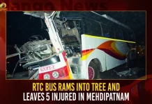 RTC Bus Rams Into Tree And Leaves 5 Injured In Mehdipatnam,RTC Bus Rams Into Tree,Leaves 5 Injured,RTC Mehdipatnam Accident,Mango News,Hyderabad,Hyderabad Crime News,Telangana Crime News,Hyderabad Crime News Yesterday,Telangana Crime News Today,Hyderabad Crime Branch,Hyderabad Crime,Hyderabad Crime News And Latest Updates,Hyderabad Crime News Telugu,Hyderabad Police News