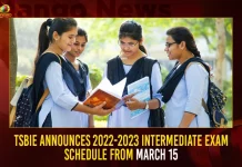 TSBIE Announces 2022-2023 Intermediate Exam Schedule From March 15,TSBIE,Telangana Inter Exam Schedule Released, Inter Exam From Mar 15 To Apr 4,Telangana Inter Examinations,Mango News,Mango News Telugu,Telangana Inter Exams Cancel,Telangana Inter Exam,Telangana Inter Exams Results,Telangana Inter Exams 2022,Inter Exams In Telangana 2022,Inter 1St Year Exams In Telangana 2022,Inter 2Nd Year Exams In Telangana 2022,Inter Exams In Telangana 2023,Ts Inter 1St Year Exam Time Table 2022,Inter 1St Year 2022 Exam Date,Ts Intermediate Board,Ts Intermediate Time Table,Ts Inter Time Table 2023