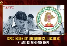 TSPSC Issues 581 Job Notifications In SC, ST And BC Welfare Dept, Mango News, Telangana State Public Service Commission, TSPSC hostel welfare officer 2022 notification, TSPSC Hostel Welfare Officer Notification, TSPSC Job Notification, TSPSC Notification, TSPSC Notification 581 Vacant Posts, TSPSC Notification for 581 vacancies, TSPSC Notification Recruitment, TSPSC Recruitment 2022, TSPSC social welfare notification 2022, TSPSC Welfare Departments