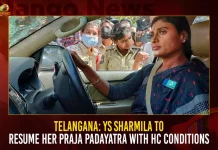 Telangana YS Sharmila To Resume Her Praja Padayatra With HC Conditions,YS Sharmila,Praja Padayatra,YS Sharmila Praja Padayatra,Mango News,Mango News Telugu,CM KCR News And Live Updates, Telangna Congress Party, Telangna BJP Party, YSRTP,TRS Party, BRS Party, Telangana Latest News And Updates,Telangana Politics, Telangana Political News And Updates,YSRTP Chief YS Sharmila