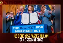 US Congress Passes Bill On Same Sex Marriage,US Congress Passes Same Sex Marriage Bill,US Congress Same Sex Marriage Bill,US Congress,Same Sex Marriage Bill US,US Same Sex Marriage Bill,Mango News,Mango News Telugu,USA Congress Same Sex Marriage Bill,US Congress Passes Bill,Us Congress Passes Landmark Bill,Respect For Marriage Act,Respect For Marriage Act Senate,Respect For Marriage Act Signing,Defense Of Marriage Act,Same-Sex Marriage Bill