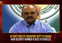 AP Govt Directs Transport Dept To Ensure High Security Number Plates To Vehicles,Mango News,Andhra Pradesh govt to enforce HSRP norms for vehicles,Andhra Pradesh,Andhra Pradesh Latest News, High Security Number Plates To Vehicles In AP,AP Govt,AP Govt Latest News,High Security Number Plates,AP Latest News,AP News,AP Govt News