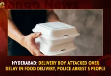 Hyderabad: Delivery Boy Attacked Over Delay In Food Delivery, Police Arrest 5 People,Hyderabad Delivery Boy Attacked,Delay In Food Delivery,Police Arrest 5 People,Mango News,Hyderabad,Hyderabad Crime News,Telangana Crime News,Hyderabad Crime News Yesterday,Telangana Crime News Today,Hyderabad Crime Branch,Hyderabad Crime,Hyderabad Crime News And Latest Updates,Hyderabad Crime News Telugu,Hyderabad Police News