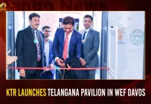 KTR Launches Telangana Pavilion At WEF Davos,KTR Launches Telangana Pavilion,Telangana Pavilion At WEF Davos,Telangana Pavilion,WEF Davos,Mango News,Minister KTR Davos Tour,Global Healthcare,C4IR Network Signs an MoU,Telangana Govt,World Economic Forum,CM KCR News And Live Updates, Telangna Congress Party, Telangna BJP Party, YSRTP,TRS Party, BRS Party, Telangana Latest News And Updates,Telangana Politics, Telangana Political News And Updates