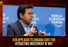 KTR Applauds Telangana Govt For Attracting Investment At WEF,KTR Applauds,Telangana Govt,Attracting Investment At WEF,Mango News,Cm Kcr News And Live Updates, Telangna Congress Party, Telangna Bjp Party, Ysrtp,Trs Party, Brs Party, Telangana Latest News And Updates,Telangana Politics, Telangana Political News And Updates,Telangana Minister Ktr