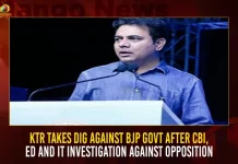 KTR Takes Dig Against BJP Govt After CBI ED And IT Investigation Against Opposition, KTR Takes Dig Against BJP,Opposition ED And IT Investigation, KTR Takes Dig After CBI Investigation, Mango News, Trs President Ktr,Ktr Trs Contact Number,Trs Assembly Seats,Trs District Presidents List,Trs Government Formation Date,Trs Leaders List