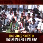 TPCC Stages Protest In Hyderabad Amid Adani Row,TPCC Stages Protest,TPCC Protest In Hyderabad,Protest In Hyderabad Adani,Mango News,Questions PM Modi,Allegations on Adani Group,Adani Group Companies,National Politics News,National Politics And International Politics,National Politics Article,National Politics In India,National Politics News Today,National Post Politics,Nationalism In Politics,Post-National Politics,Indian Politics News,Indian Government And Politics,Indian Political System,Indian Politics 2023,Recent Developments In Indian Politics,Shri Narendra Modi Politics,Narendra Modi Political Views,President Of India,Indian Prime Minister Election