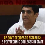 AP Govt Decides To Establish 3 Polytechnic Colleges In State,AP Govt Decides To Establish Colleges,3 Polytechnic Colleges In State,AP Govt Establishment of 3 Polytechnic Colleges,Mango News,AP govt Three New Polytechnic Colleges,3 New Polytechnic Colleges In AP,AP Govt Colleges Latest News,AP Polytechnic Colleges Latest Updates,AP Govt Live News,AP CM YS Jagan Mohan Reddy,Andhra Pradesh Latest News,Andhra Pradesh News,Andhra Pradesh News and Live Updates,AP CM Jagan Latest News and Live Updates