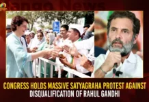 Congress Holds Massive Satyagraha Protest Against Disqualification Of Rahul Gandhi,Congress Holds Massive Satyagraha Protest,Protest Against Disqualification Of Rahul Gandhi,Massive Satyagraha Protest,Mango News,Congress Holds Satyagraha Protest Across Kerala,Congress To Hold Nation Wide Satyagraha,Rahul Gandhi Disqualification,Congress Holds Sankalp Satyagraha,Congress Leaders Across India Protest,Priyanka Gandhi Slams BJP,Congress Satyagraha Protest Latest News