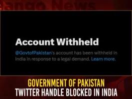 Government Of Pakistan Twitter Handle Blocked In India,Government Of Pakistan Twitter,Pakistan Twitter Handle Blocked,Pakistan Twitter Blocked In India,Mango News,Twitter bans Pakistan government's account,Pakistan govt official Twitter handle blocked,India takes big action against Pakistan,Pakistan government's Twitter handle withheld,Pakistan snubbed again,Pakistan Twitter Latest News,Pakistan Twitter Handle News Today,Pakistan govt official Twitter Live News,Pakistan govt official Twitter Live Updates