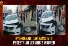 Hyderabad Car Rams Into Pedestrian Leaving 2 Injured,Hyderabad Car Rams Into Pedestrian,Pedestrian Leaving 2 Injured in Hyderabad,Two pedestrians killed as speeding car runs,Mango News,Hyderabad Car rams into shop,Two killed as car runs amok,Two killed after car rams,Speeding car rams into pedestrian,Hyderabad News,Hyderabad Latest News and Updates,Telangana Live News
