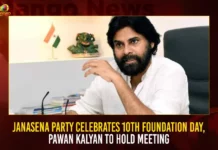 JanaSena Party Celebrates 10th Foundation Day Pawan Kalyan To Hold Meeting,Janasena Party 10th Formation Day,Pawan Kalyan To Hold Meeting,JanaSena Party 10th Foundation Day,Mango News,Janasena Formation Day at Machilipatnam,Pawan Kalyan to Reach Venue,Pawan Kalyan on Varahi Vehicle,Janasena Chief Pawan Kalyan,AP Politics,AP Latest Political News,Andhra Pradesh News,Andhra Pradesh News and Live Updates,Janasena Formation Day Latest Updates,Janasena Party BC Round Table Meeting,Jana Sena Foundation Day Celebration