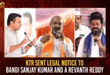 KTR Sent Legal Notice To Bandi Sanjay Kumar And A Revanth Reddy,KTR Sent Legal Notice To Bandi Sanjay,Legal Notice To Revanth Reddy,KTR Sent Legal Notice,Mango News,Apologise or face Rs 100 crore defamation,TSPSC Paper Leak,Telangana Minister KTR Sends Defamation Notices,KTR slaps legal notices on Revanth and Bandi,TSPSC issue,TSPSC Latest News and Updates,TSPSC Live News,KTR Latest News,Telangana Latest News And Updates,TSPSC Paper Leak Case Latest Updates