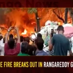 Massive Fire Breaks Out In Rangareddy Godown,Massive Fire Breaks In Rangareddy,Rangareddy Godown Fire Breaks Out,Massive Fire Breaks Out in Godown,Mango News,Massive fire breaks out from plastic godown,Fire breaks out in Hyderabad godown,Massive fire engulfs plastic godown,Hyderabad Fire Accident News Today,Rangareddy Godown Latest News,Rangareddy Godown Live News,Telangana Latest News