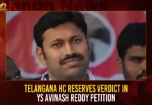 Telangana HC Reserves Verdict In YS Avinash Reddy Petition,Telangana HC Reserves Verdict,YS Avinash Reddy Petition,Telangana HC In YS Avinash Reddy Petition,Mango News,Telangana HC reserves judgment,HC reserved the orders in Avinash Reddys plea,Telangana HC Asks CBI not to Initiate,HC Reserves Verdict On Avinash Reddy,YS Avinash Reddy Before CBI,Kadapa MP Avinash Reddy Filed Petition,Viveka Murder Case,YS Vivekananda Reddy Murder,Telangana Latest News,Telangana High Court Latest News,Telangana High Court Live News,Andhra pradesh Politics,MP Avinash Reddy Latest News