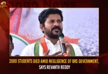 2000 Students Died Amid Negligence Of BRS Government, Says Revanth Reddy,2000 Students Died Amid Negligence,BRS Government,Says Revanth Reddy,Mango News, TPCC Chief Revanth Reddy,Telangana CM KCR,BRS Government,BRS Chief KCR,BRS Chief KCR Latest News,BRS Working President KTR,Telangana Minister KTR,Telangana Latest Politics,Telangana Political News