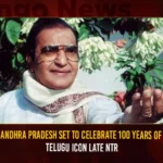 Andhra Pradesh Set To Celebrate 100 Years Of Telugu Icon Late NTR,Andhra Pradesh Set To Celebrate 100 Years,100 Years Of Telugu Icon Late NTR,Andhra Pradesh Telugu Icon Late NTR Celebration,Mango News,JR NTR not invited for NTR 100 years celebrations,Rajinikanth to attend NTR's centenary celebrations,Rajinikanth To Attend NTR's Centenary,AP Latest Political News,Andhra Pradesh Latest News,Andhra Pradesh News,Andhra Pradesh News and Live Updates