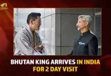 Bhutan King Arrives In India For 2 Day Visit,Bhutan King Arrives In India,Bhutan King India 2 Day Visit,Mango News,Bhutanese King Wangchuck begins his 2-day trip,Bhutan King Jigme Wangchuk arrives in India,Bhutanese King arrives in New Delhi,Jigme Khesar Namgyel Wangchuck,EAM Jaishankar receives Bhutan King,Bhutan King India Visit Latest News,Bhutan King India Visit Latest Updates,Bhutan King India Visit Live News,Bhutanese King Live Updates