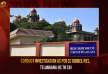 Conduct Investigation As Per SC Guidelines, Telangana HC To CBI Conduct Investigation As Per SC Guidelines Telangana HC To CBI,Conduct Investigation As Per SC Guidelines,Telangana HC To CBI,Mango News,SC issues notice to CBI,Mango News,Conduct Investigation As Per SC Guidelines Telangana HC To CBI,Conduct Investigation As Per SC Guidelines,Telangana HC To CBI,Mango News,SC issues notice to CBI,Ex-Minister Murder Case,YS Sunitha reddy approaches SC against stay,Kadapa MP Moves Telangana HC,While telling Avinash not to be arrested,YS Avinash Reddy To Attend CBI Inquiry,Viveka Murder Case,CBI Issues Summons To MP YS Avinash Reddy,Cm Jagans Uncle Bhaskar Reddy Arrested,Y.S. Bhaskar Reddy Arrested,Avinash Alleges CBI Probe Was Targeted,Kadapa MP YS Avinash Reddy News,YS Viveka Assassination Case News Today,MP Avinash Reddy Latest News