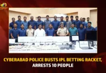 Cyberabad Police Busts IPL Betting Racket Arrests 10 People,Cyberabad Police Busts IPL Betting,IPL Betting Racket,Cyberabad Police Arrests 10 People,IPL Betting Racket Arrests 10 People,Mango News,IPL betting racket busted in Hyderabad,Cricket Betting Racket Busted In Hyderabad,Property worth ₹1 crore seized,Cricket betting racket busted,10 Bookies Arrested,Cyberabad Police Latest News,IPL Betting Racket Live Updates,Cyberabad IPL Betting Racket News Today,IPL Betting Racket Latest News