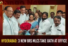 Hyderabad 3 New BRS MLCs Take Oath At Office,Hyderabad 3 New BRS MLCs,BRS MLCs Take Oath At Office,Hyderabad BRS MLCs Take Oath,Mango News,Newly elected BRS MLCs take oath,Newly Elected BRS MLCs Took Oath At Council,BRS MLCs Hyderabad,BRS Announces Three Candidates,BRS Party, Telangana Latest News And Updates,Telangana Politics, Telangana Political News And Updates,Hyderabad News,Telangana News,Telangana News Today,New BRS MLCs in Telangana,Members of Legislative Council