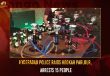 Hyderabad Police Raids Hookah Parlour Arrests 15 People,Hyderabad Police Raids,Hyderabad Police Raids Hookah Parlour,Arrests 15 People at Hookah Parlour,Mango News,Cyberabad SOT raids hookah parlour,Police conduct raids on 2 hookah parlours,Hyderabad Police Latest News,Hyderabad Hookah Parlour News Today,Hyderabad Hookah Parlour Latest News,Hyderabad Hookah Parlour Latest Updates,Hyderabad Hookah Parlour Live News