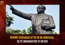 Rename Hyderabad After Dr BR Ambedkar SC/ST Organization To CM KCR,Rename Hyderabad After Dr BR Ambedkar,SC/ST Organization To CM KCR,Mango News,Name Hyderabad after Ambedkar,Organisations welcome naming of Telangana,CM KCR News And Live Updates,Telangana Latest News And Updates,Telangana Politics, Telangana Political News And Updates,Hyderabad News,Telangana News,Hyderabad SC/ST Organization News Today,Dr BR Ambedkar,Hyderabad SC/ST Organization News Updates
