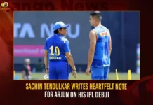 Sachin Tendulkar Writes Heartfelt Note For Arjun On His IPL Debut Sachin Tendulkar Writes Heartfelt Note For Arjun On His IPL Debut,Sachin Tendulkar Writes Heartfelt Note,Tendulkar Note For Arjun On His Ipl Debut,Mango News,Sachin Tendulkar Shares Heartfelt Message,Sachin Tendulkar Wrote A Heartfelt Message,The Game Will Love You Back,Sachin Tendulkar Pens Down Emotional Note,Sachin Tendulkar Writes To Son Arjun,IPL 2023,Sachin Tendulkar Latest News And Updates,Arjun Tendulkar Latest News And Updates,IPL Arjun Tendulkar Live News