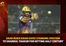 Shah Rukh Khan Gives Standing Ovation To Shardul Thakur For Hitting Half Century,Shah Rukh Khan Gives Standing Ovation,Standing Ovation To Shardul Thakur,Shardul Thakur For Hitting Half Century,Shah Rukh Khan Ovation To Shardul Thakur,Mango News,IPL 2023,KKR-RCB IPL 2023 Match,Shardul Thakur's spell-bounding knock,Shah Rukh Khan Latest News,Shah Rukh Khan Latest Updates,Shah Rukh Khan Live News,Shardul Thakur Live News,Shardul Thakur Latest News and Updates,IPL 2023 Latest News,KKR-RCB IPL 2023 Latest Updates