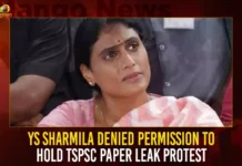 YS Sharmila Denied Permission To Hold TSPSC Paper Leak Protest,YS Sharmila Denied Permission,YS Sharmila To Hold TSPSC Paper Leak Protest,TSPSC Paper Leak Protest,Permission To Hold TSPSC Paper Leak Protest,Mango News,YSRTP chief YS Sharmila slaps Police constable,Denied nod to hold protest,YSR Telangana Party Chief YS Sharmila Slaps Cop,Telangana Leader YS Sharmila,YS Sharmila Latest News and Updates,YS Sharmila News Today,TSPSC Paper Leak Latest News,TSPSC Paper Leak Latest Updates,TSPSC Paper Leak Live News