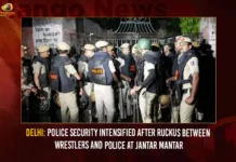Delhi: Police Security Intensified After Ruckus Between Wrestlers And Police At Jantar Mantar Delhi Police Security Intensified After Ruckus Between Wrestlers And Police At Jantar Mantar,Delhi Police Security Intensified,Ruckus Between Wrestlers And Police,Police Security Intensified At Jantar Mantar,Ruckus Between Wrestlers And Police At Jantar Mantar,Mango News,Ruckus at Jantar Mantar,Wrestlers Protest Ruckus,Delhi Police Clash With Protesting Wrestlers,Heavy ruckus at Jantar Mantar,Huge ruckus at Jantar Mantar,Jantar Mantar Latest News,Delhi Latest News And Updates,Jantar Mantar Delhi