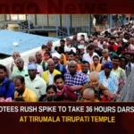 Devotees Rush Spike To Take 36 Hours Darshan At Tirumala Tirupati Temple,Devotees Rush Spike To Take 36 Hours Darshan,36 Hours Darshan At Tirumala Tirupati Temple,Devotees Rush Spike,Devotees rush to Tirumala spikes,Mango News,Tirupati Tirumala temple,TTD Tirumala Darshan Crowd Status,TTD Tirumala Darshan Live Updates,TTD Tirumala Darshan Live News,Tirumala Tirupati Latest News,Tirumala Tirupati Latest Updates,Tirumala Tirupati Darshan News Today,Tirupati Darshan Latest News,Tirupati Darshan Latest Updates