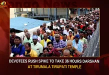 Devotees Rush Spike To Take 36 Hours Darshan At Tirumala Tirupati Temple,Devotees Rush Spike To Take 36 Hours Darshan,36 Hours Darshan At Tirumala Tirupati Temple,Devotees Rush Spike,Devotees rush to Tirumala spikes,Mango News,Tirupati Tirumala temple,TTD Tirumala Darshan Crowd Status,TTD Tirumala Darshan Live Updates,TTD Tirumala Darshan Live News,Tirumala Tirupati Latest News,Tirumala Tirupati Latest Updates,Tirumala Tirupati Darshan News Today,Tirupati Darshan Latest News,Tirupati Darshan Latest Updates