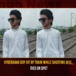 Hyderabad Boy Hit By Train While Shooting Reel Dies On Spot,Hyderabad Boy Hit By Train While Shooting,Hyderabad Boy Passed Away,Hyderabad Boy Passes Away,Mango News,Hyderabad boy dies shooting Reel,Hyderabad boy dies shooting for Instagram reel,Hyderabad Boy Gets Hit By Moving Train,Boy Dies Shooting For Instagram Reel,Hyderabad Boy Dies Shooting Reels Video,School student dies shooting for Instagram,Another Reel Tragedy,Telangana Shocker,Boy Dies While Shooting