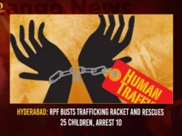 Hyderabad RPF Busts Trafficking Racket And Rescues 25 Children Arrest 10,RPF Busts Trafficking Racket,Rescues 25 Children Arrest 10,Hyderabad RPF Busts Trafficking Racket,Mango News,RPF rescues 25 trafficked children,25 children rescued from traffickers in Telangana,25 children rescued and 10 traffickers detained by RPF,Trafficking Racket And Rescues 25 Children,Rescues 25 Children In Hyderabad,Arrest 10 In Hyderabad,Hyderabad Latest News And Updates,RPF Busts Latest News And Updates