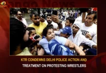 KTR Condemns Delhi Police Action And Treatment On Protesting Wrestlers,KTR Condemns Delhi Police Action,KTR Condemns Treatment On Protesting Wrestlers,Protesting Wrestlers,KTR On Protesting Wrestlers,Mango News,Indian Olympic wrestlers,Wrestlers protest in Delhi,Wrestlers Manhandled,Protesting wrestlers manhandled,Wrestlers Protest Latest news,Wrestlers Protest Latest Updates,Wrestlers Protest Live News,2023 Indian wrestlers protest,Wrestlers Manhandled Latest News,Wrestlers Manhandled News Today,Wrestlers protest live updates,Minister KTR Latest News,Minister KTR Latest Updates