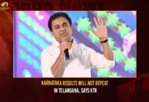 Karnataka Results Will Not Repeat In Telangana, Says KTR Karnataka Results Will Not Repeat In Telangana Says KTR,Karnataka Results Will Not Repeat,Karnataka Result In Telangana,Minister KTR on Karnataka Results,Mango News,Karnataka poll result will have no bearing,Karnataka Assembly Elections Results 2023,Karnataka Assembly Elections Results Latest News,Karnataka Assembly Elections Results Latest Updates,Karnataka Assembly Elections Results Out,Karnataka Elections 2023,Karnataka Results,Revanth Reddy Says Results Will Be Repeated,Revanth Reddy Latest News,KTR Latest News and Updates