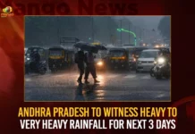 Andhra Pradesh To Witness Heavy To Very Heavy Rainfall For Next 3 Days,Andhra Pradesh To Witness Heavy Rainfall,Heavy Rainfall For Next 3 Days,Andhra Pradesh Rainfall For Next 3 Days,Mango News,Next 3 Days Heavy Rains In Andhra Pradesh,AP Rains,AP Rains Latest News,AP Weather Report,AP Weather Latest Updates,Rains In AP,Rain Alert To AP,Parts Of Andhra Pradesh To Witness Rains,IMD predicts very heavy rainfall,IMD issues orange alert,IMD forecasts heavy rains