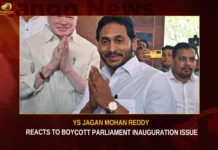 YS Jagan Mohan Reddy Reacts To Boycott Parliament Inauguration Issue,YS Jagan Mohan Reddy,YS Jagan To Boycott Parliament Inauguration Issue,Parliament Inauguration Issue,YS Jagan Mohan Reddy Reacts To Boycott Inauguration,Mango News,Jagan finds fault with opposition,YS Jagan Mohan Reddy Latest News,YS Jagan Mohan Reddy Latest Updates,YS Jagan Mohan Reddy Live News,Parliament Inauguration Issue Latest News,Parliament Inauguration Issue Latest Updates,Parliament Inauguration Issue Live News,Jagan finds fault with opposition,Jagan Reddy Questions Opposition's Boycott,Jagan Reddys Party To Attend New Parliament