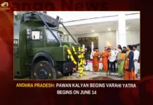 Andhra Pradesh Pawan Kalyan Begins Varahi Yatra Begins On June 14,Pawan Kalyan Begins Varahi Yatra,Andhra Pradesh Varahi Yatra Begins,Varahi Yatra Begins On June 14,Pawan Kalyan gets ready for Varahi yatra,Mango News,Janasena Chief Pawan Kalyan,All set for Pawan Kalyans Varahi Yatra,Pawan Kalyans Varahi Roadshow,Pawan Kalyan Election Campaign Begins,Janasena Pawan Kalyan Varahi Yatra,JSP Party,Varahi Yatra,Pawan Kalyan Varahi Yatra,AP Politics,AP Latest Political News,Andhra Pradesh Latest News,Andhra Pradesh News,Andhra Pradesh News and Live Updates,Pawan Kalyan Latest News,Pawan Kalyan Latest Updates