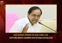 KCR Shares Opinion On Civil Code Law Says Religious Leaders Has No Role In Politics,KCR Shares Opinion On Civil Code Law,Religious Leaders Has No Role In Politics,KCR Says Religious Leaders Has No Role,Mango News,Religious Leaders In Politics,Opinion On Civil Code Law,Civil Code Law,Telangana CM K Chandrashekar Rao,KCR accuses Centre of involving,On Uniform Civil Code,CM KCR News And Live Updates,Telangana News,Telangana Latest News And Updates,Telangana Politics, Telangana Political News And Updates