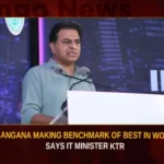 Telangana Making Benchmark Of Best In World Says IT Minister KTR,Telangana Making Benchmark,Telangana Making Best In World,IT Minister KTR,Mango News,Telangana setting benchmarks,Stress on all-round development,TS a role model,IT Minister KTR News,IT Minister KTR Latest News,IT Minister KTR Latest Updates,IT Minister KTR Live News,Telangana Latest News And Updates,Telangana successes will serve as growth,Telangana welfare and development,Telangana Benchmark News Today