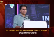 Telangana Making Benchmark Of Best In World Says IT Minister KTR,Telangana Making Benchmark,Telangana Making Best In World,IT Minister KTR,Mango News,Telangana setting benchmarks,Stress on all-round development,TS a role model,IT Minister KTR News,IT Minister KTR Latest News,IT Minister KTR Latest Updates,IT Minister KTR Live News,Telangana Latest News And Updates,Telangana successes will serve as growth,Telangana welfare and development,Telangana Benchmark News Today