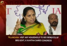 Telangana Visit Any Household To See Benefits Of BRS Govt K Kavitha Dares Congress,Visit Any Household To See Benefits Of BRS,Benefits Of BRS Govt,K Kavitha Dares Congress,BRS Govt K Kavitha Dares Congress,Mango News,MLC Kavitha dares Opposition parties,Telangana Latest News,Telangana Latest Updates,K Kavitha Latest News,K Kavitha Latest Updates,Kalavakuntla Kavitha News,Telangana News Today,Hyderabad News,Telangana News,BRS Govt K Kavitha Latest News,BRS Govt K Kavitha Latest Updates